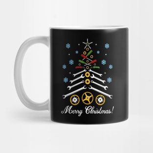 Mechanic Christmas Tree Mug